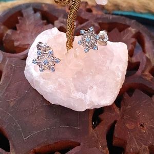 Ice Blue Snowflake Earrings By Fragrant Jewels